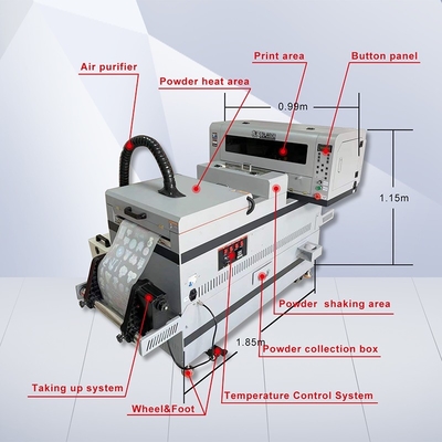 Hoogproductieve filmdoeken Transfer DTF-printer met xp600-printkop
